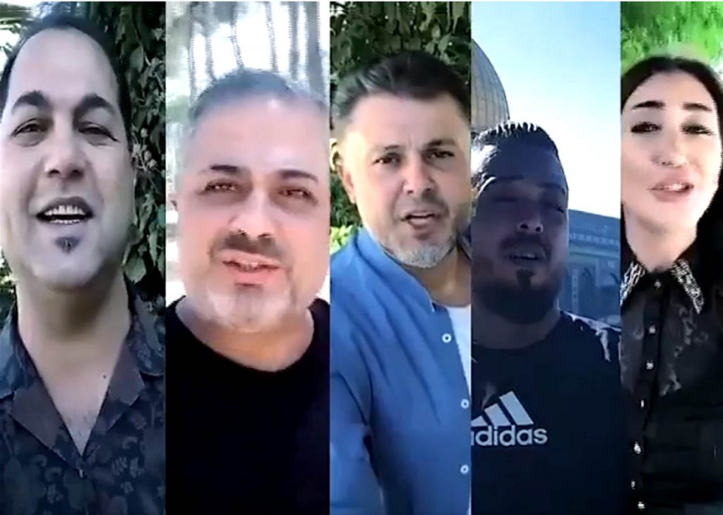 فخر العرب ربيع الأسمر وعاصم الغزالي وريبال الهادي يغنون شام العرين