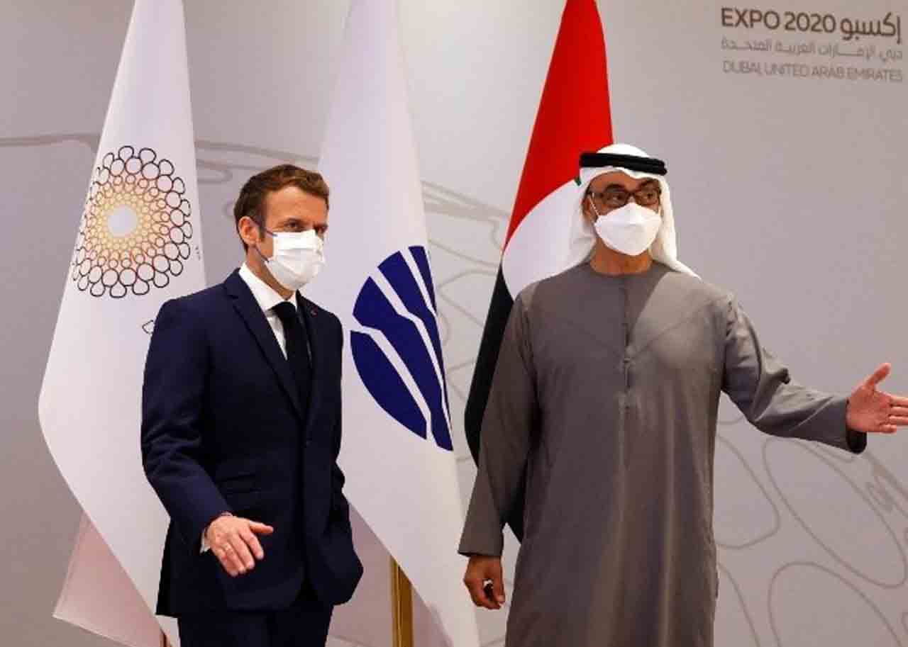 إيمانويل ماكرون في الإمارات بضيافة الشيخ محمد بن زايد