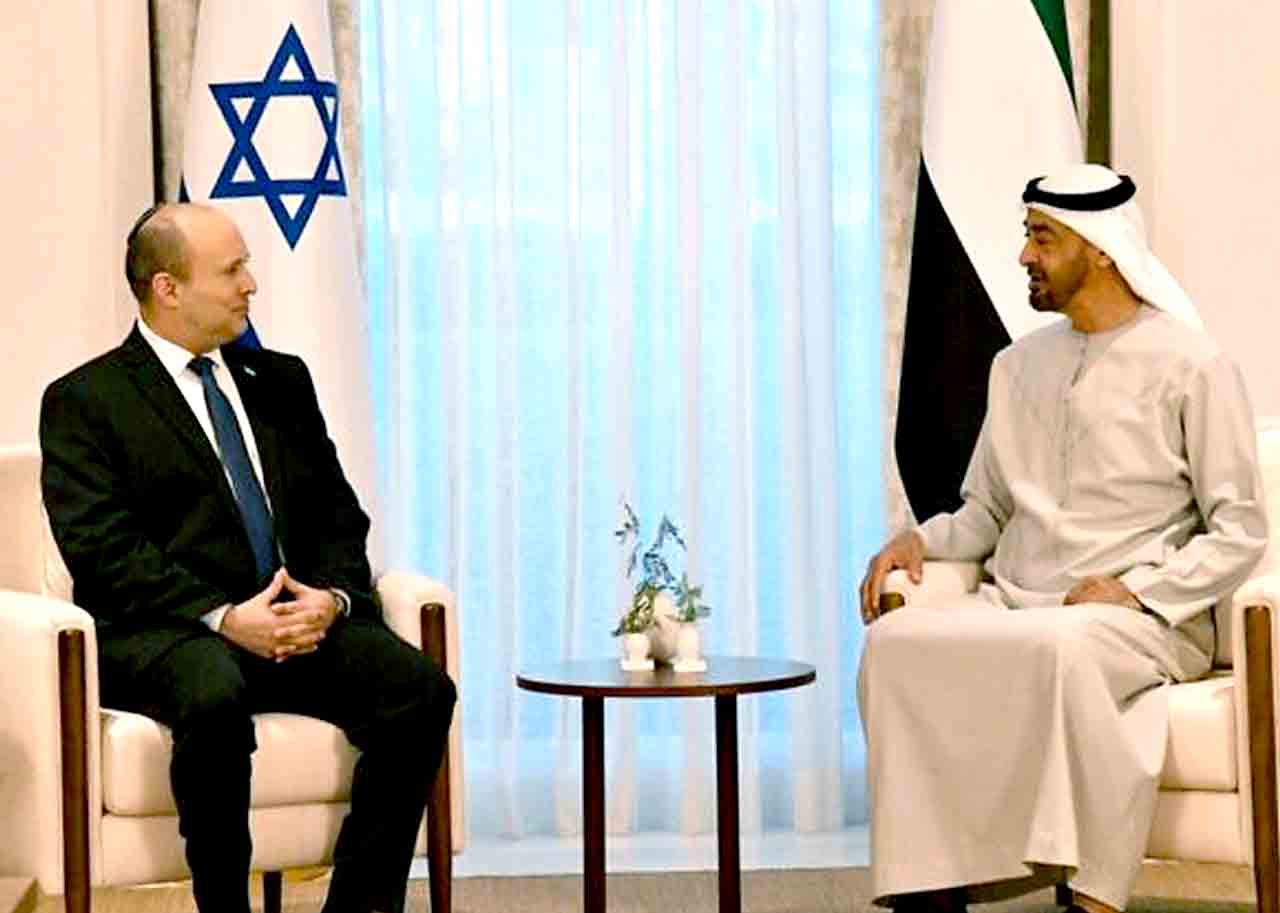 الشيخ محمد بن زايد يستقبل رئيس الوزراء الإسرائيلي نفتالي بينيت