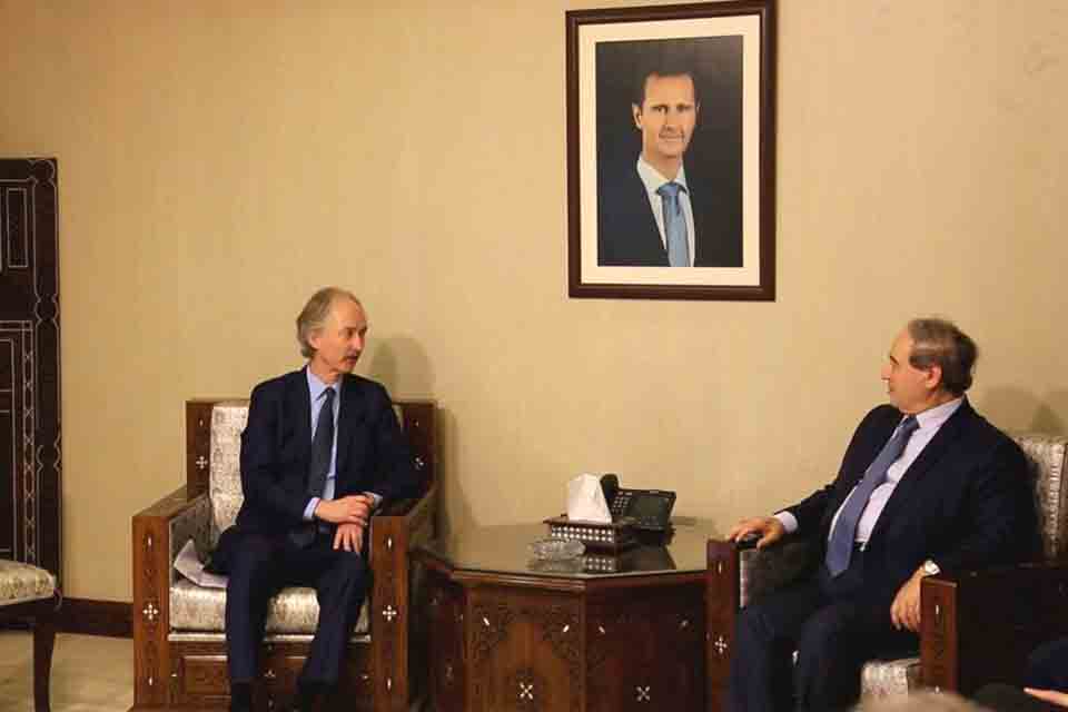 غير بيدرسون يلتقي المقداد.. ويبحثان المستجدات المتعلقة بالوضع في سوريا